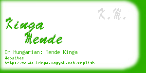 kinga mende business card